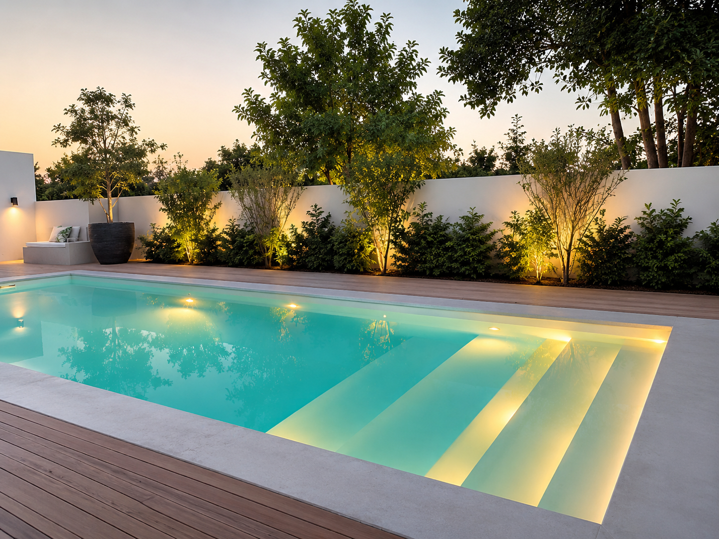 Luxury skimmer swimming pool project at Jumeirah Golf Estates by experienced pool builders in Dubai